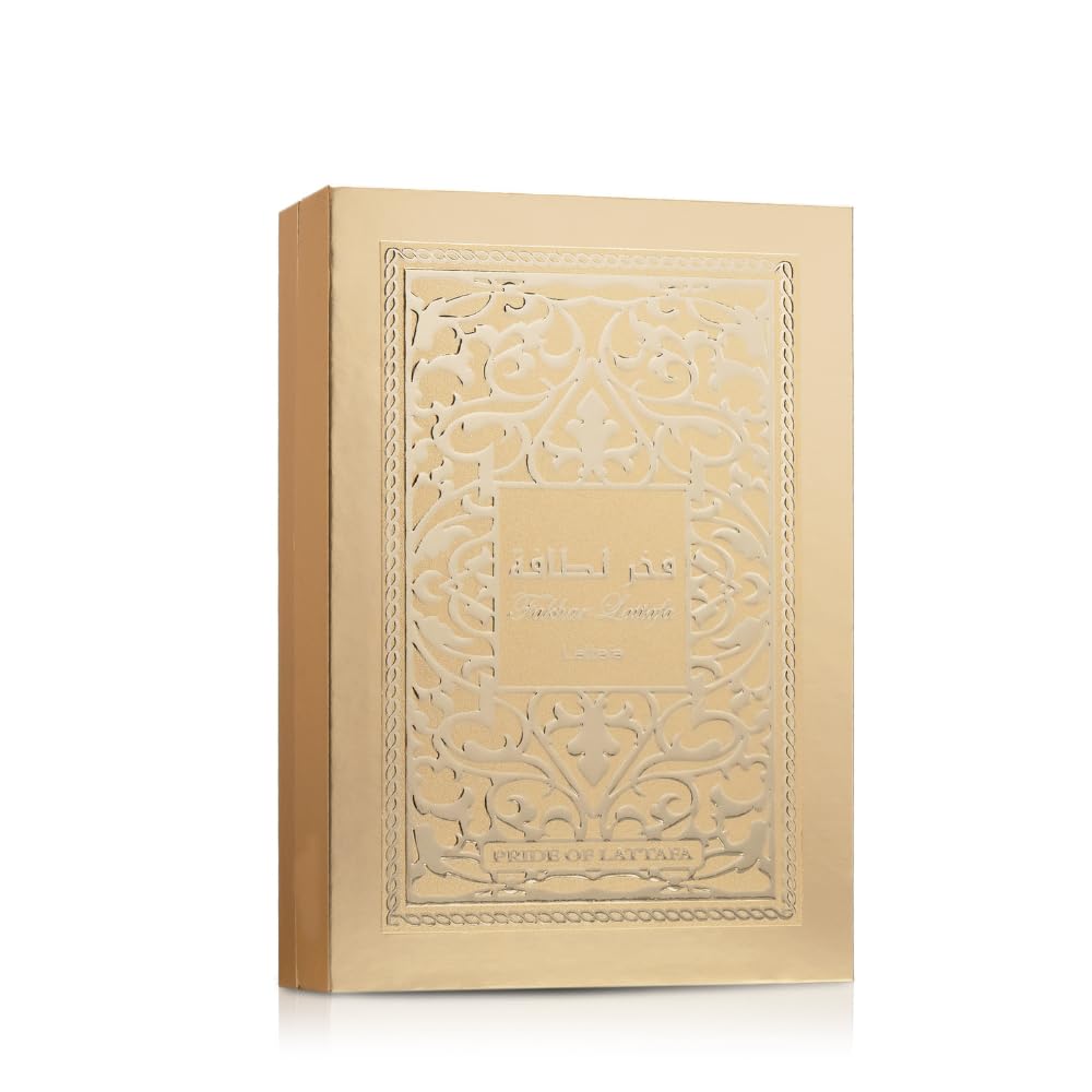 Lattafa Fakhar Gold Extrait - Floral, Amber, Woody - Eau de Parfum Long-Lasting Fragrance for Unisex, 3.40 Ounce / 100 ml